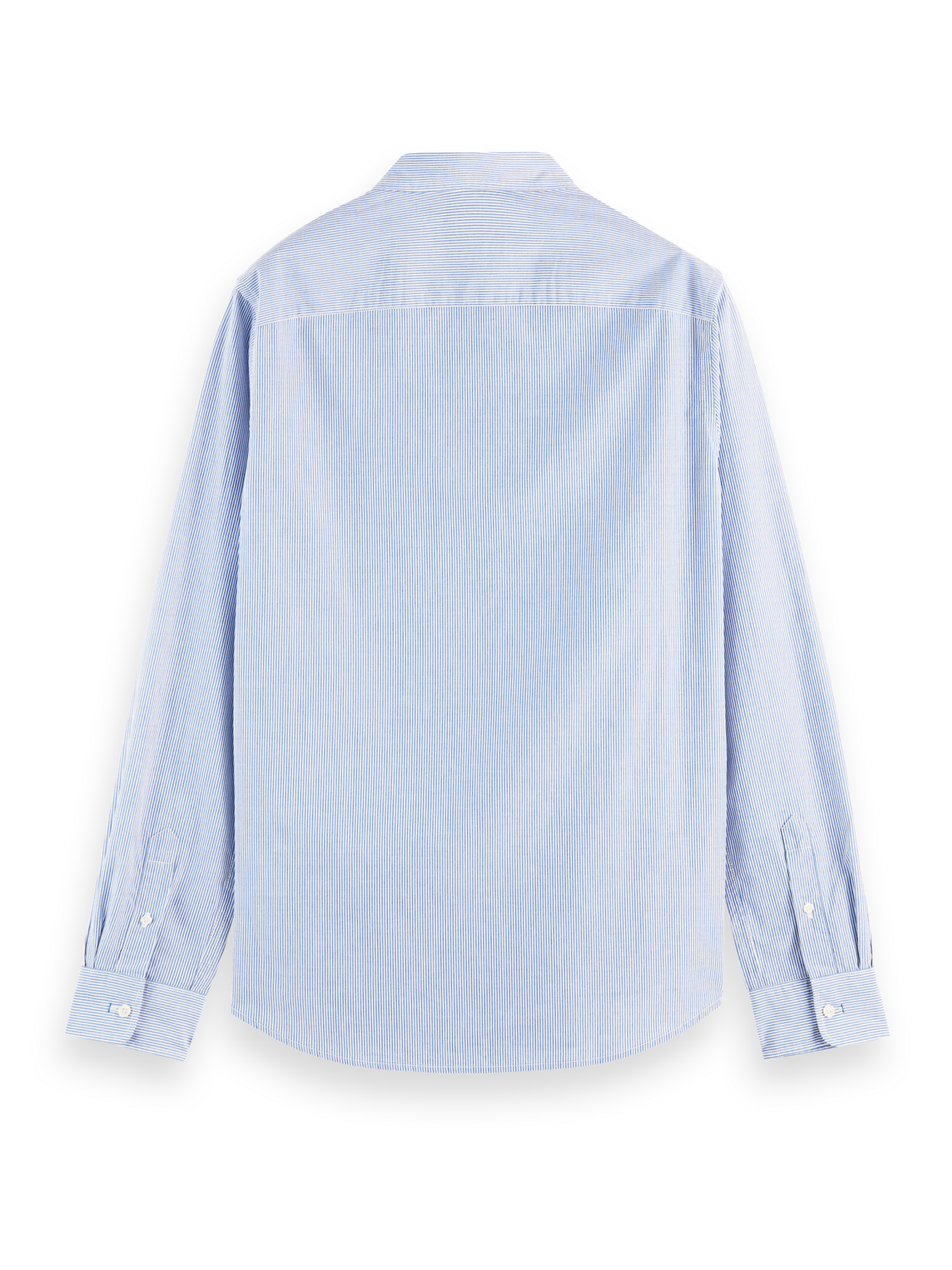 Scotch & Soda Organic Poplin Slim Fit Shirt | Blue Stripe