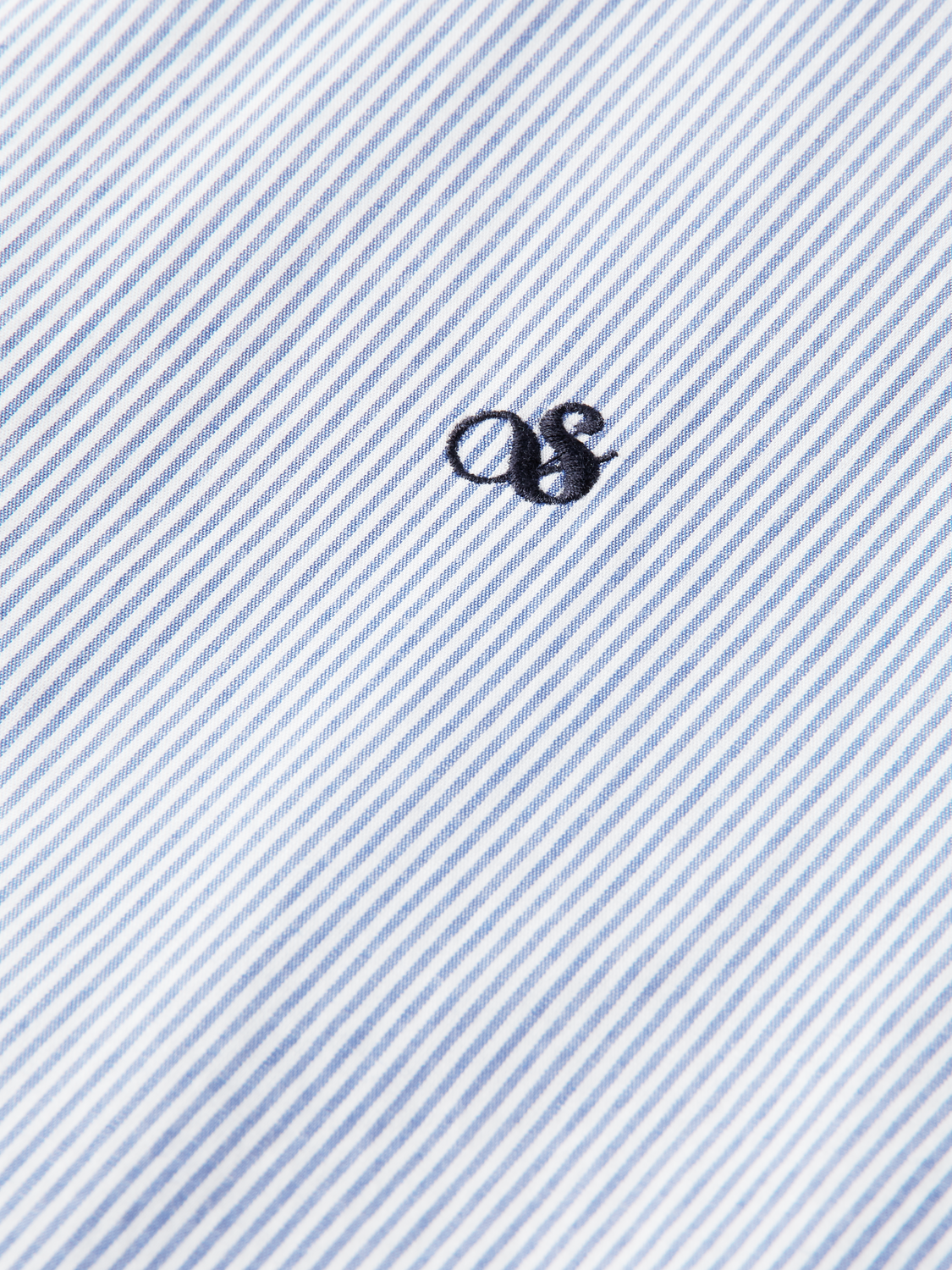 Scotch & Soda Organic Poplin Slim Fit Shirt | Blue Stripe