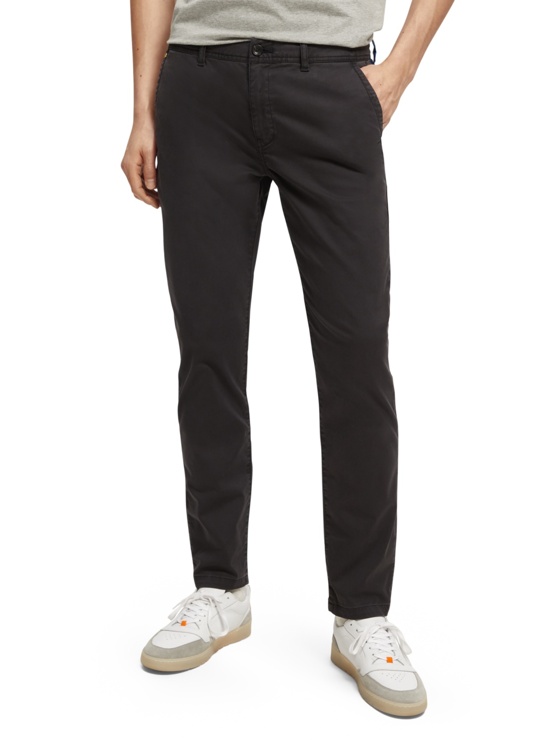 Scotch & Soda Slim Mott Chinos | Anthracite