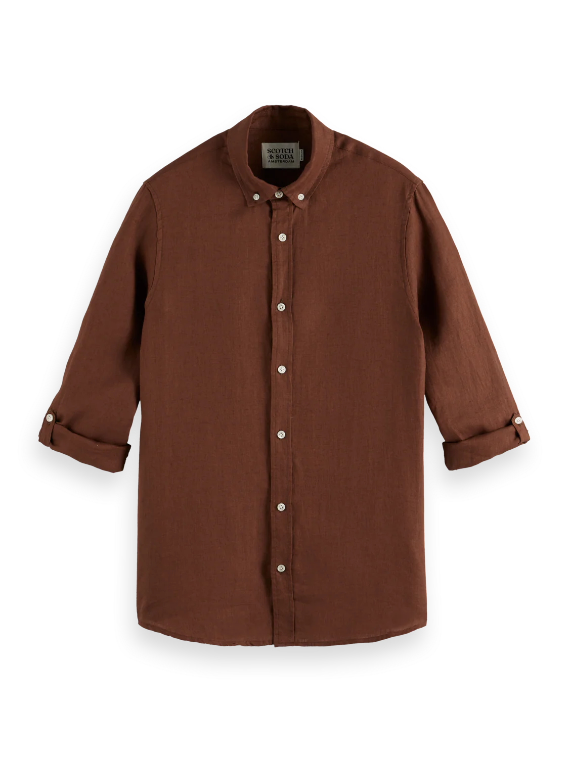 Scotch & Soda Seasonal Core Linen Shirt | Cold Brew