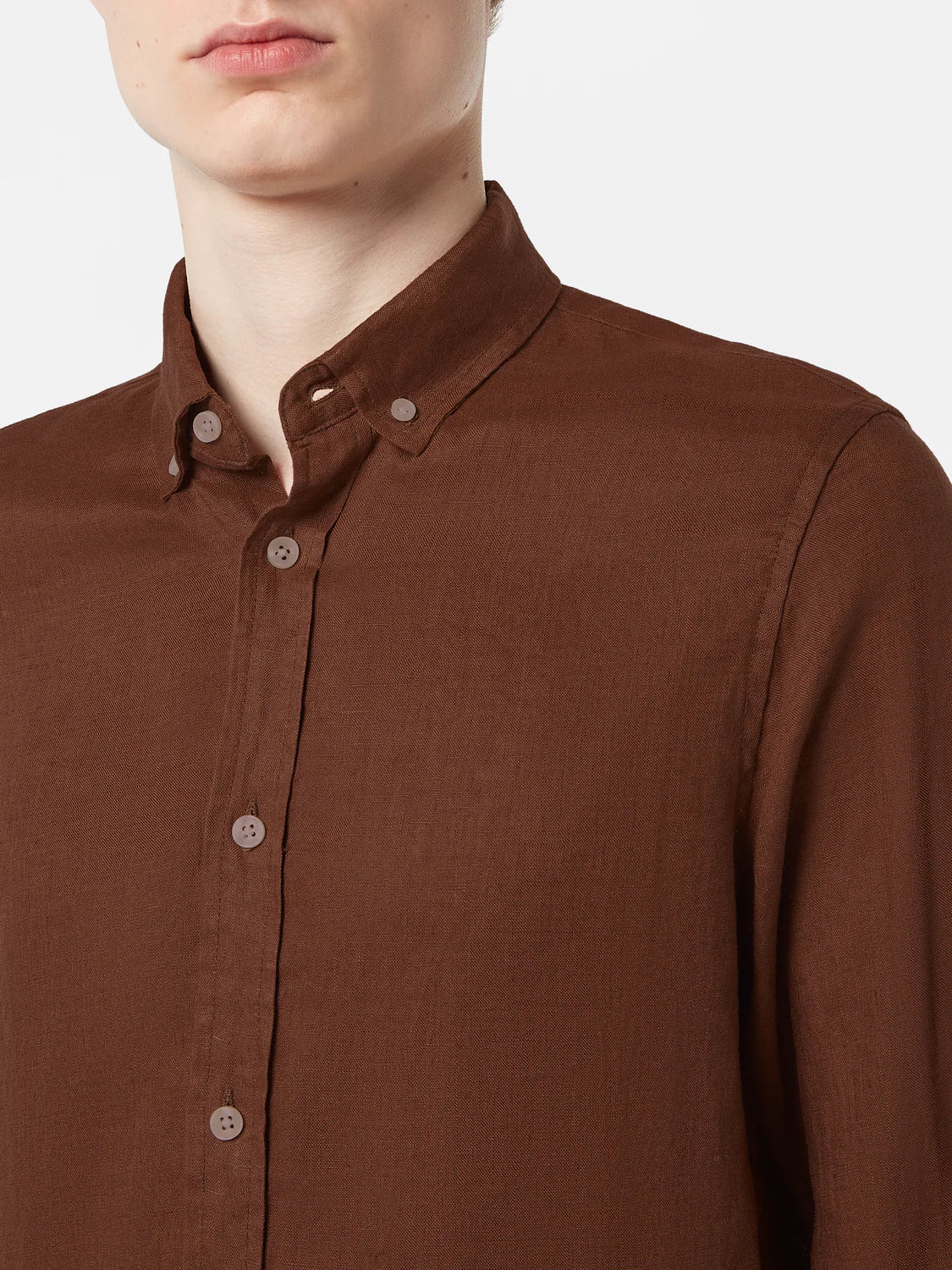 Scotch & Soda Seasonal Core Linen Shirt | Cold Brew