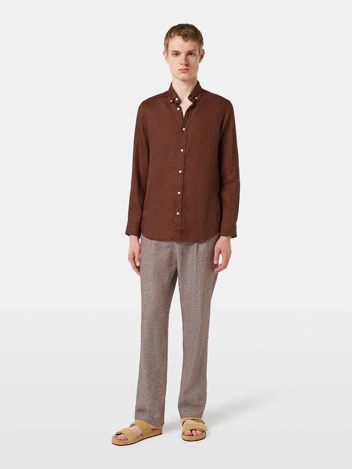 Scotch & Soda Seasonal Core Linen Shirt | Cold Brew