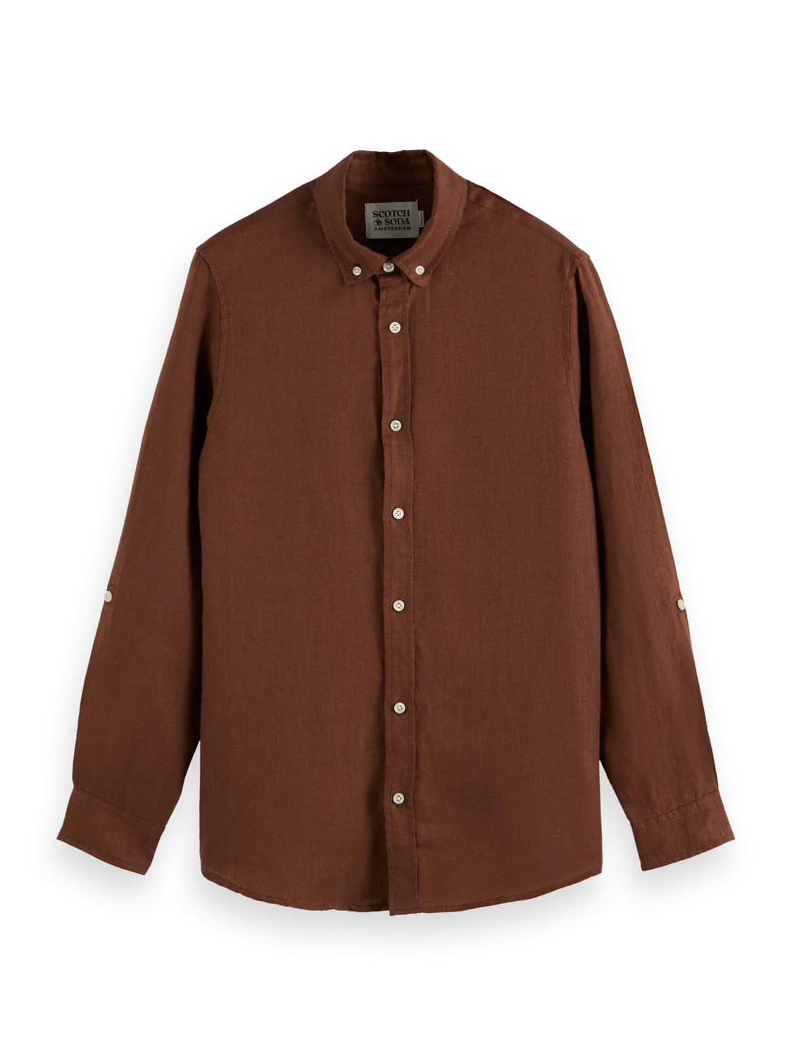 Scotch & Soda Seasonal Core Linen Shirt | Cold Brew