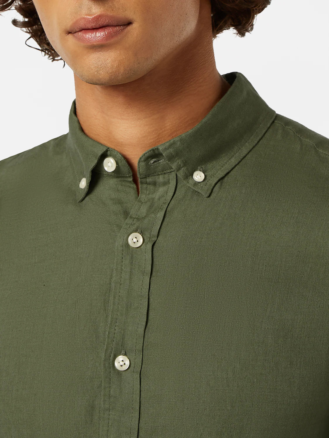 Scotch & Soda Seasonal Core Linen Shirt | Army