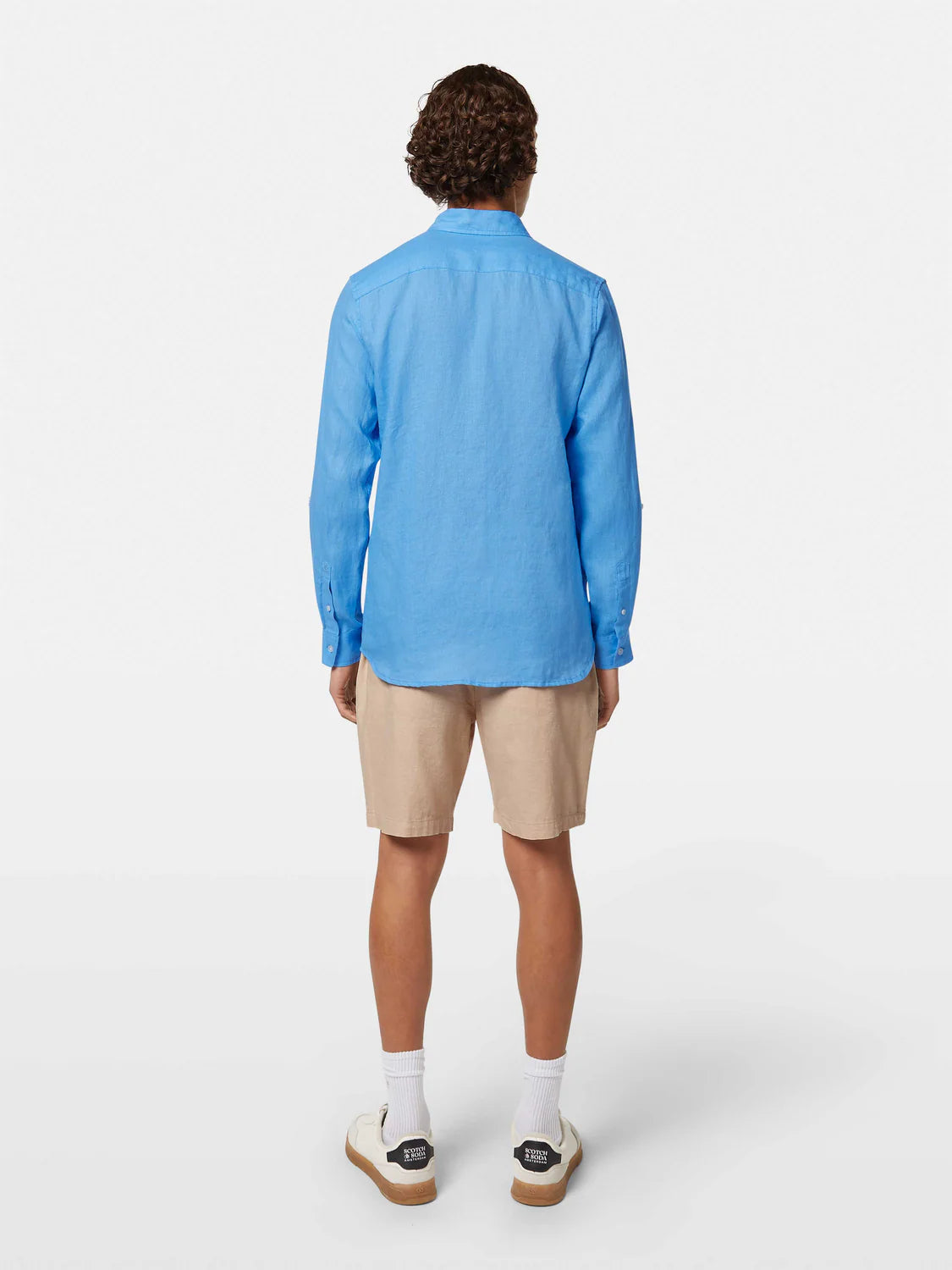 Scotch & Soda Seasonal Core Linen Shirt | Aqua Blue