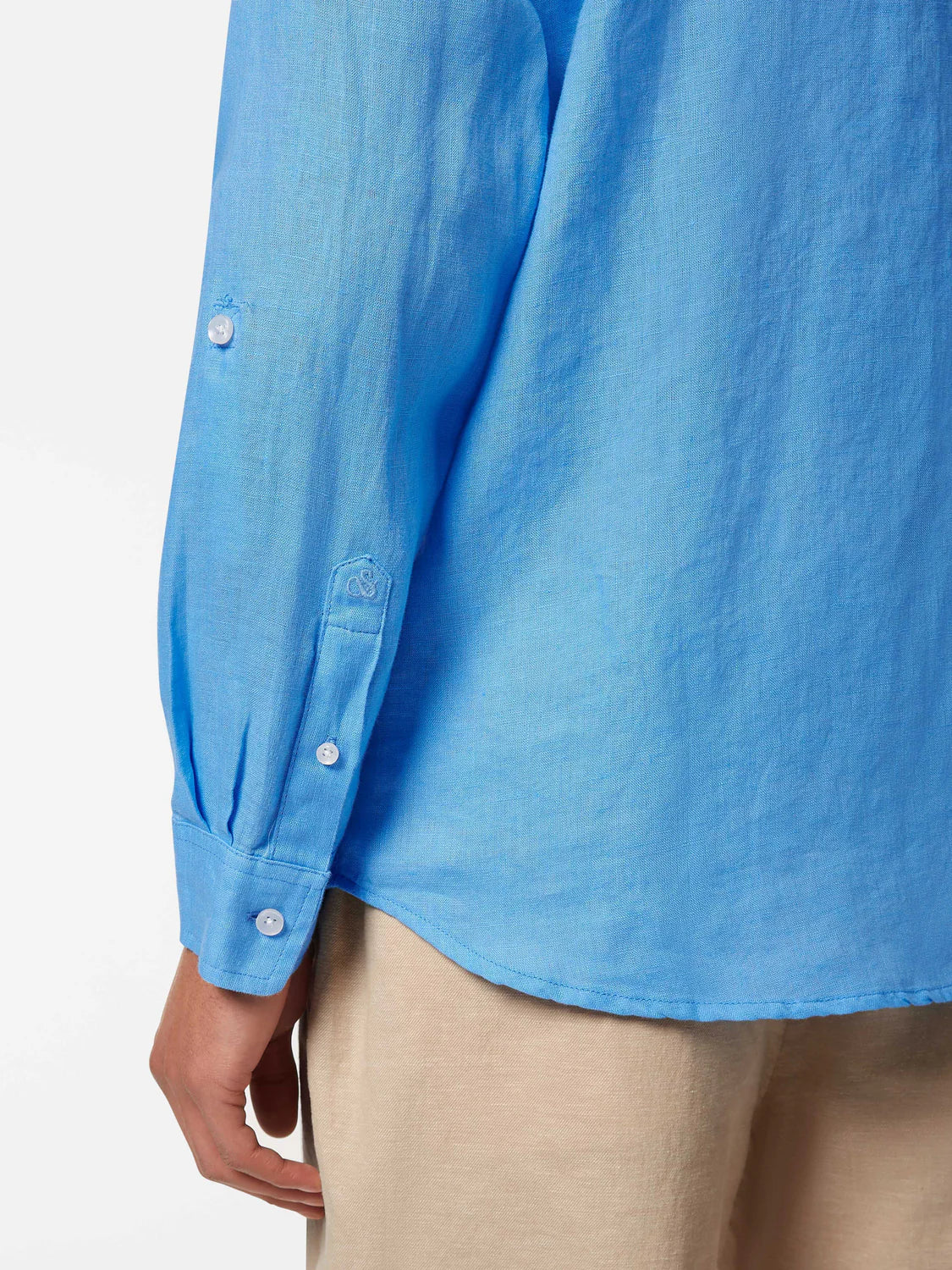 Scotch & Soda Seasonal Core Linen Shirt | Aqua Blue