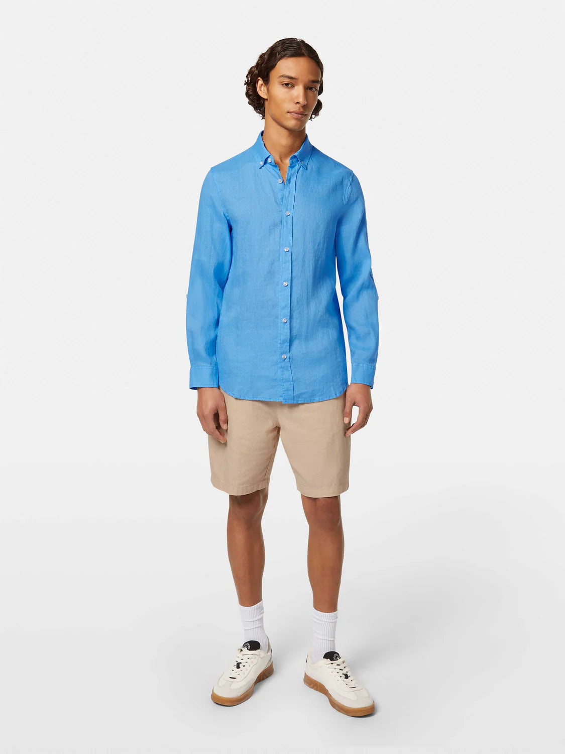 Scotch & Soda Seasonal Core Linen Shirt | Aqua Blue