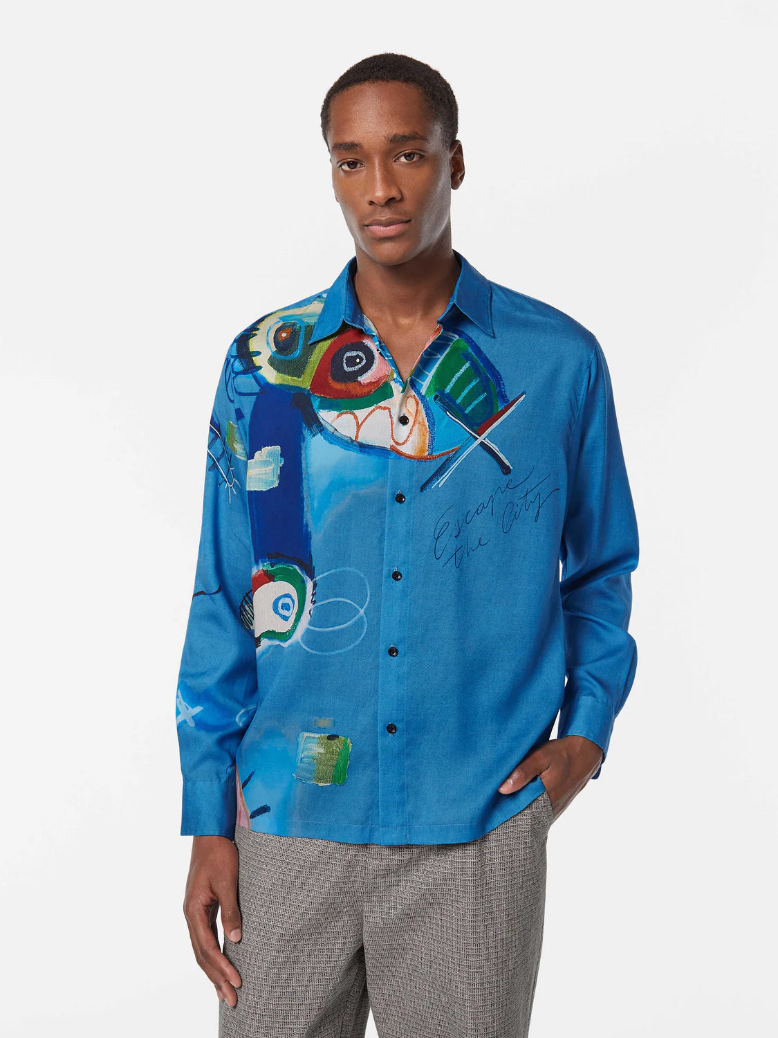 Scotch & Soda Tencel Printed Shirt | Abstract Island