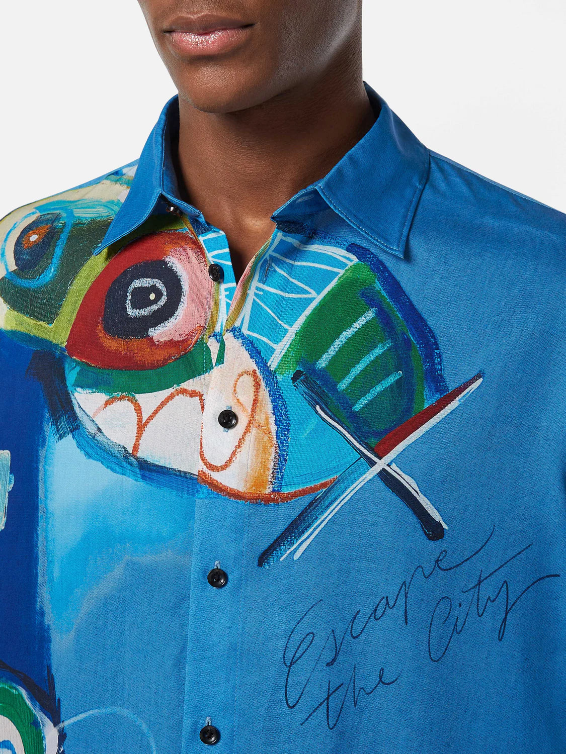 Scotch & Soda Tencel Printed Shirt | Abstract Island