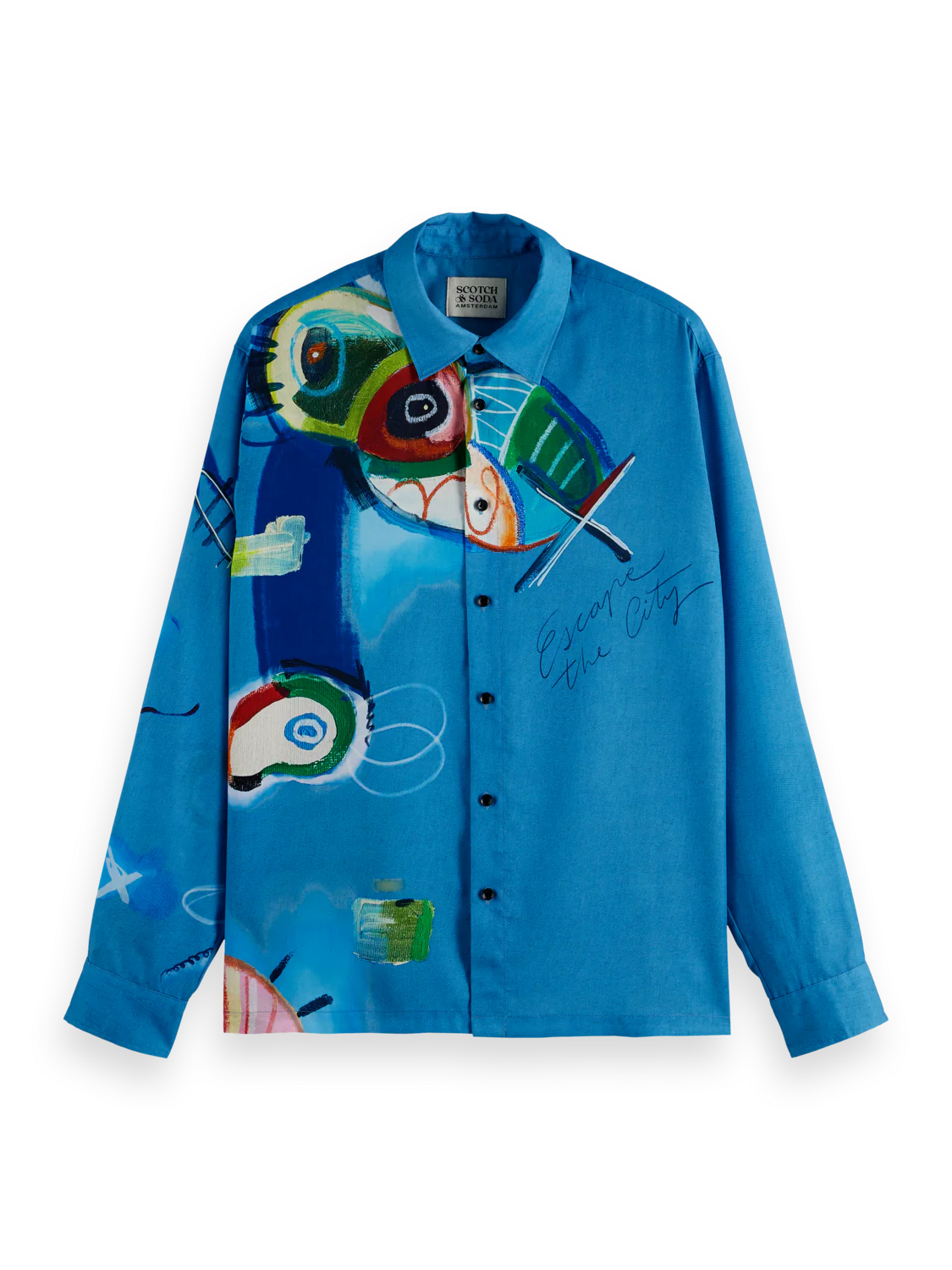 Scotch & Soda Tencel Printed Shirt | Abstract Island