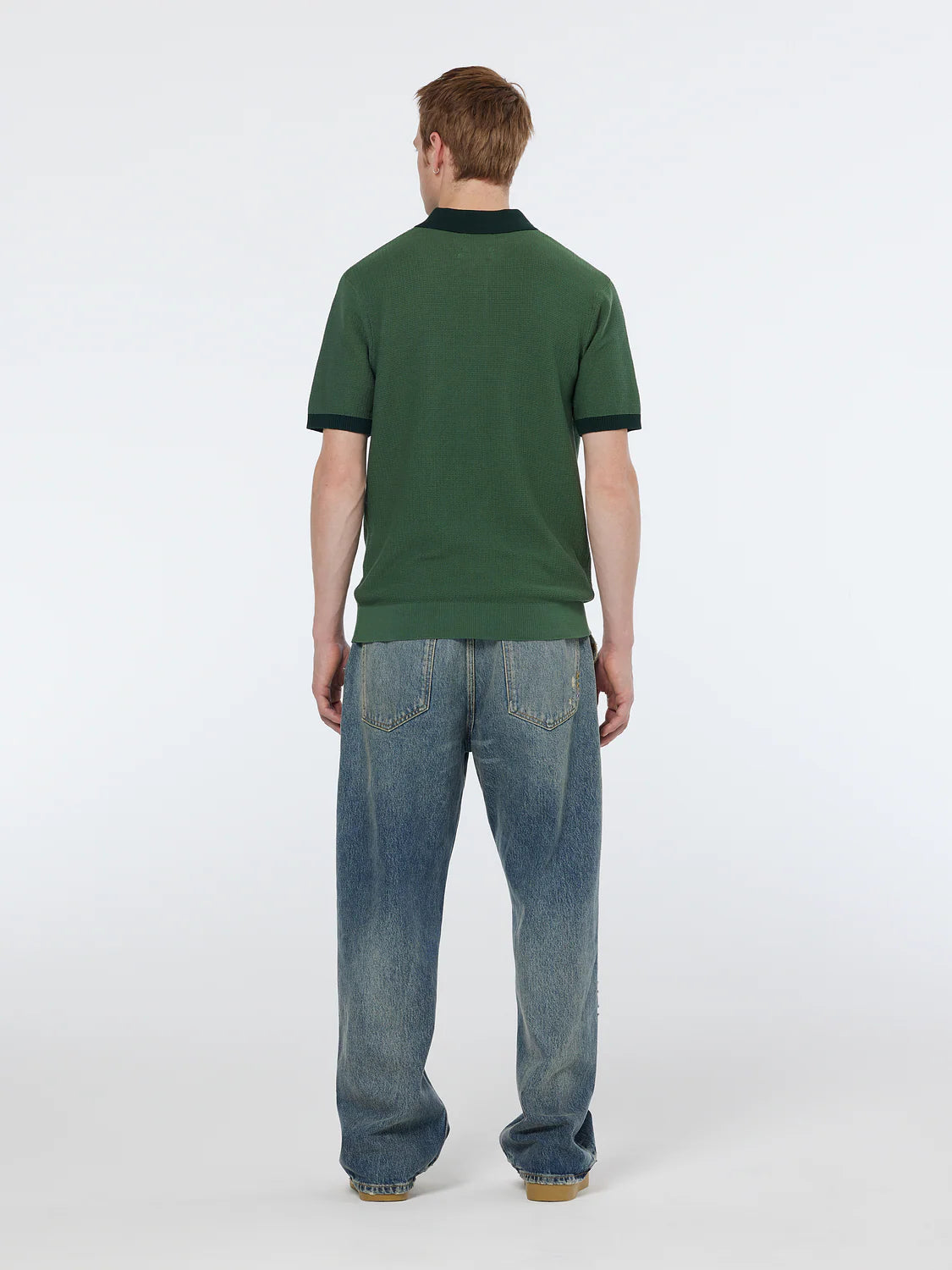 Scotch & Soda Structured Knitted Polo | Sage Green