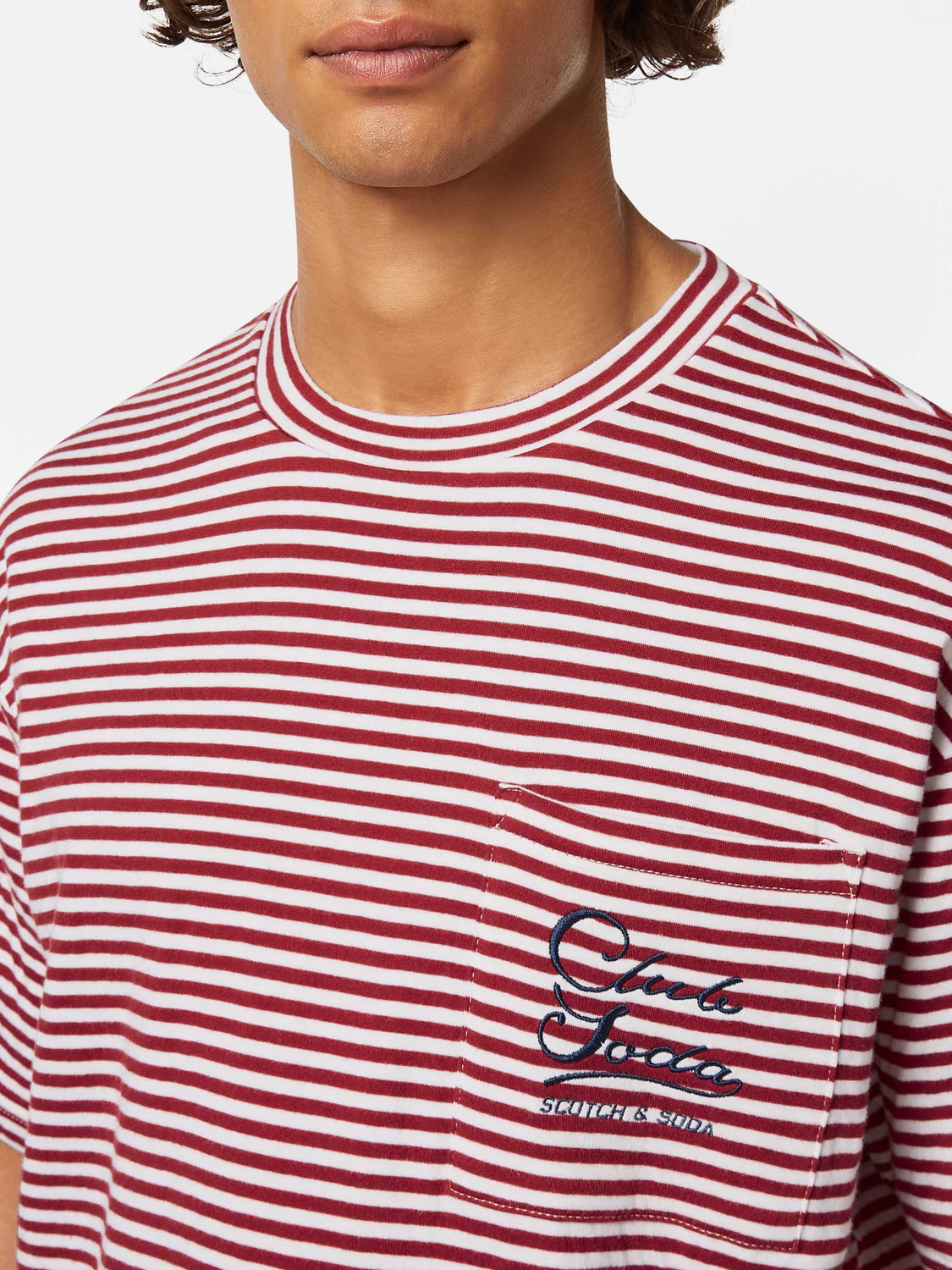 Scotch & Soda Relaxed Fit T-Shirt | Roadside Red Stripe