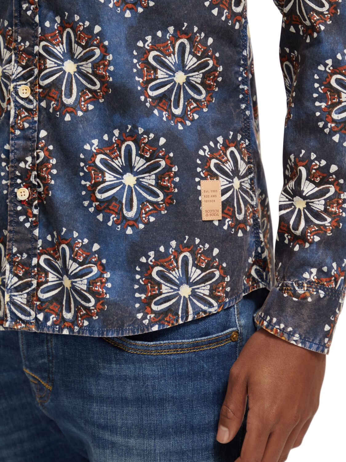 Scotch & Soda Poplin Shirt | Washed Navy
