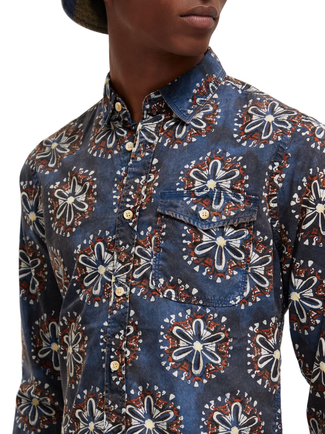 Scotch & Soda Poplin Shirt | Washed Navy