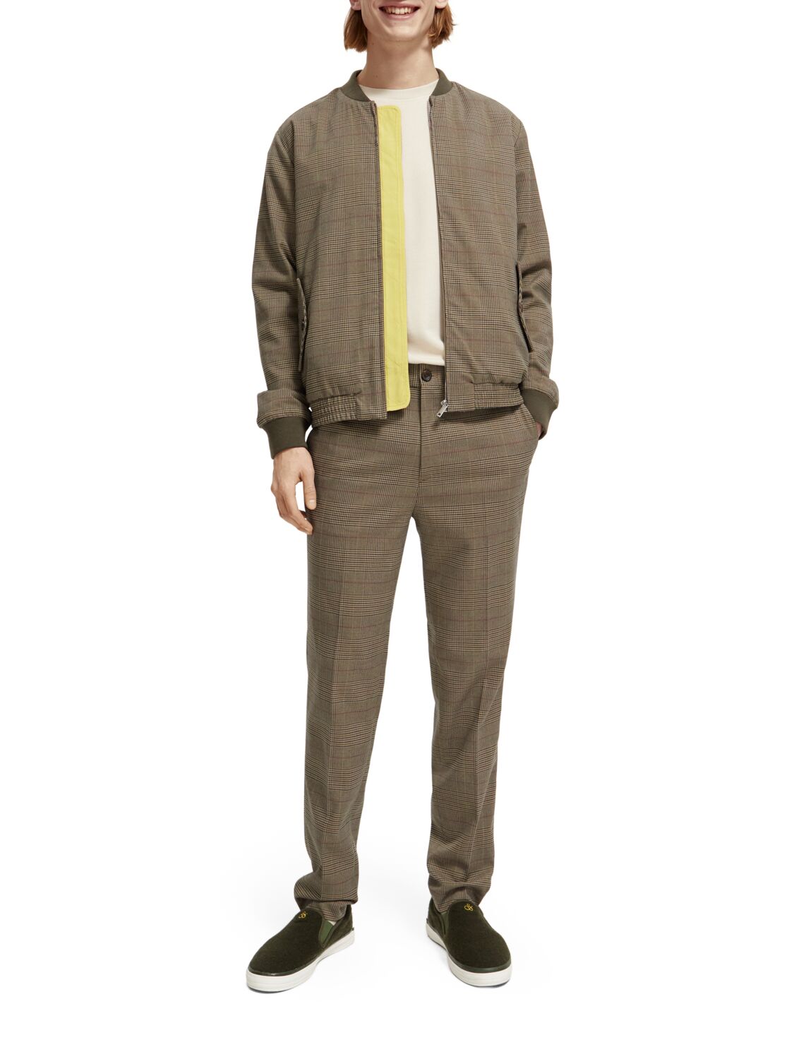 Scotch & Soda Bomber Jacket | Taupe Check