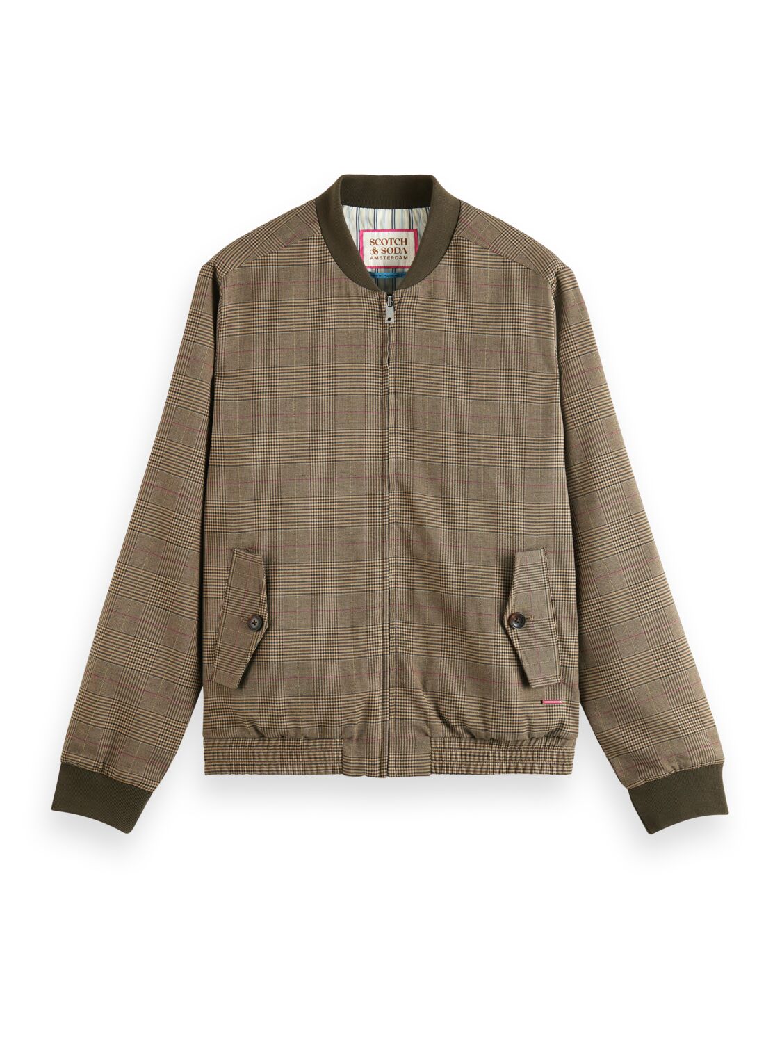 Scotch & Soda Bomber Jacket | Taupe Check