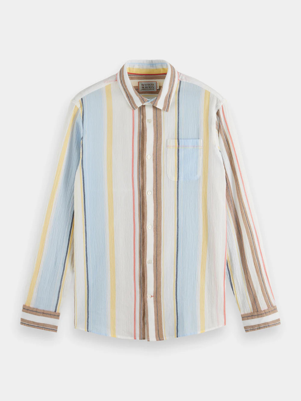 Scotch & Soda Crinkled Shirt | Multi Stripe