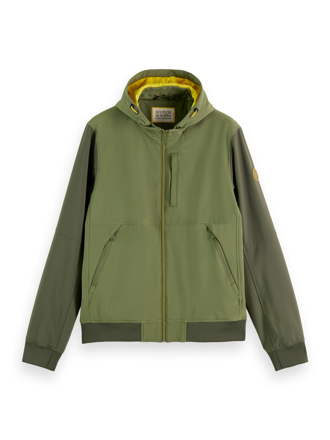 Scotch & Soda Hooded Colourblock Jacket | Army