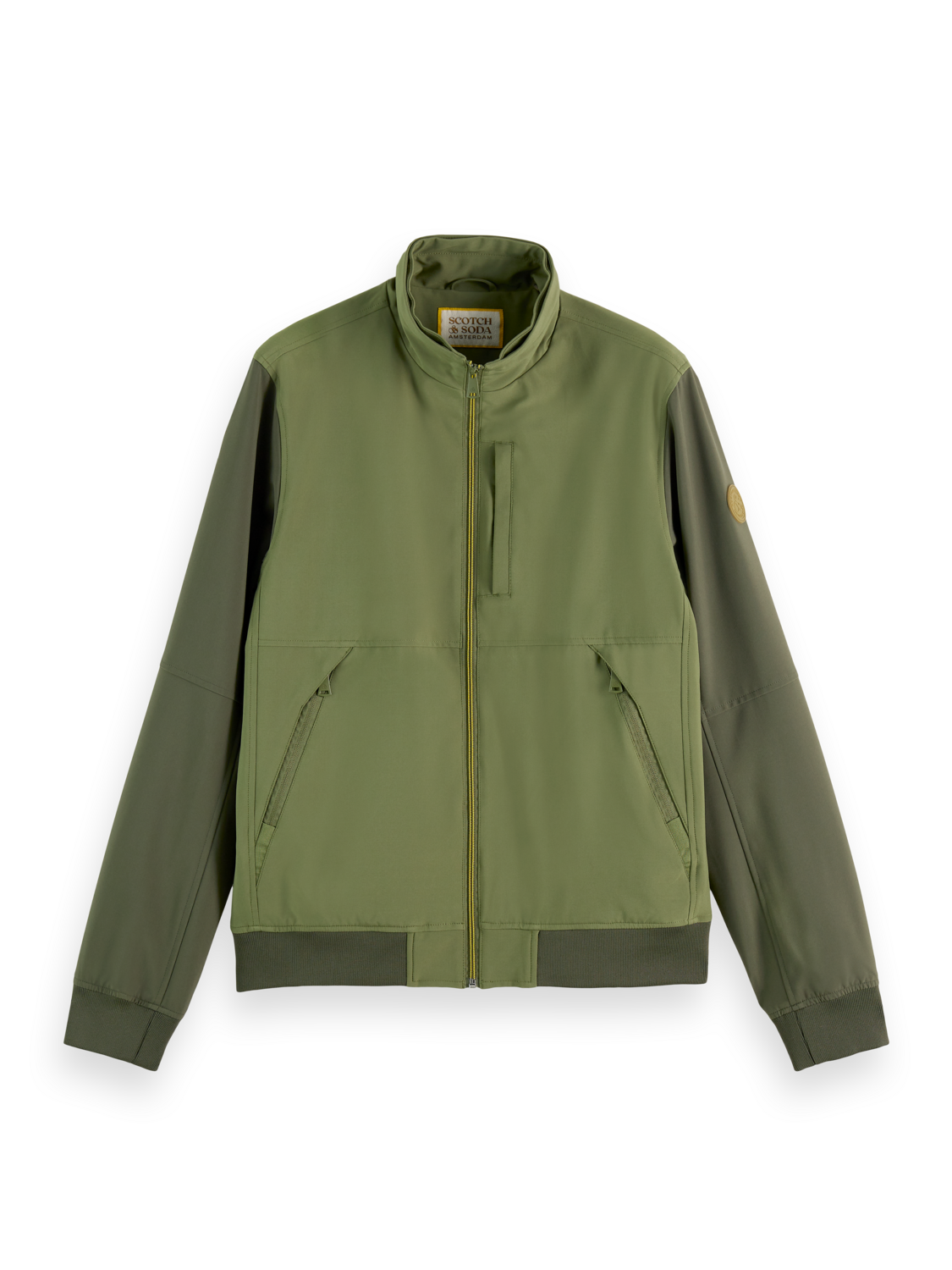Scotch & Soda Hooded Colourblock Jacket | Army