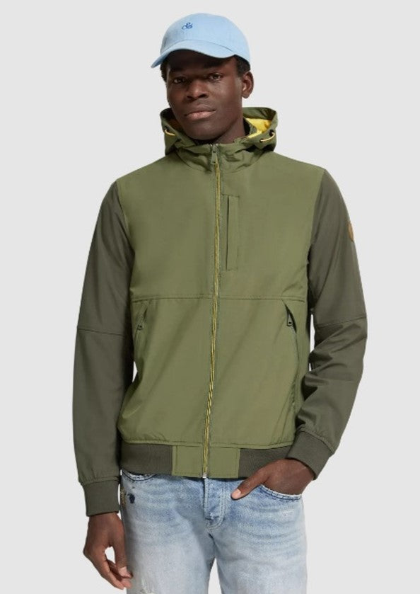 Scotch & Soda Hooded Colourblock Jacket | Army
