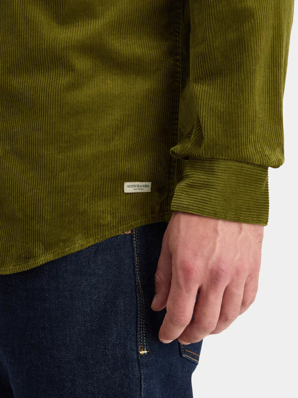 Scotch & Soda Cord Shirt | Moss Green