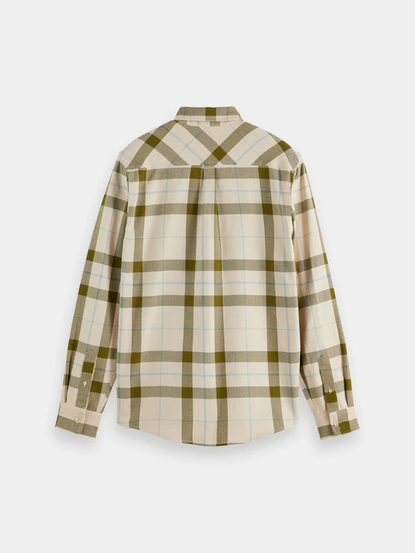 Scotch & Soda Herringbone Check Shirt | Beige Check
