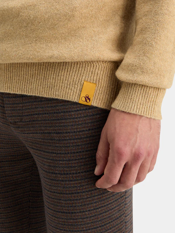 Scotch & Soda Soft Knit Regular Fit Sweater | Camel