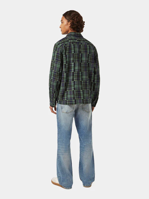 Scotch & Soda Patchwork Shirt | Navy Check