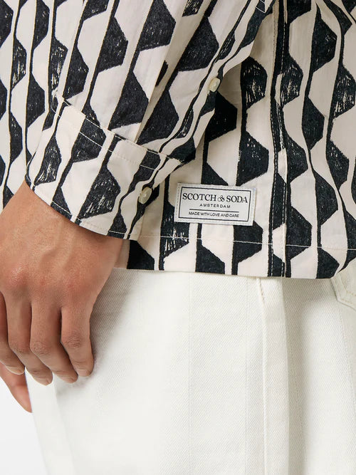 Scotch & Soda Geo-Print Shirt | Imagine Stripe