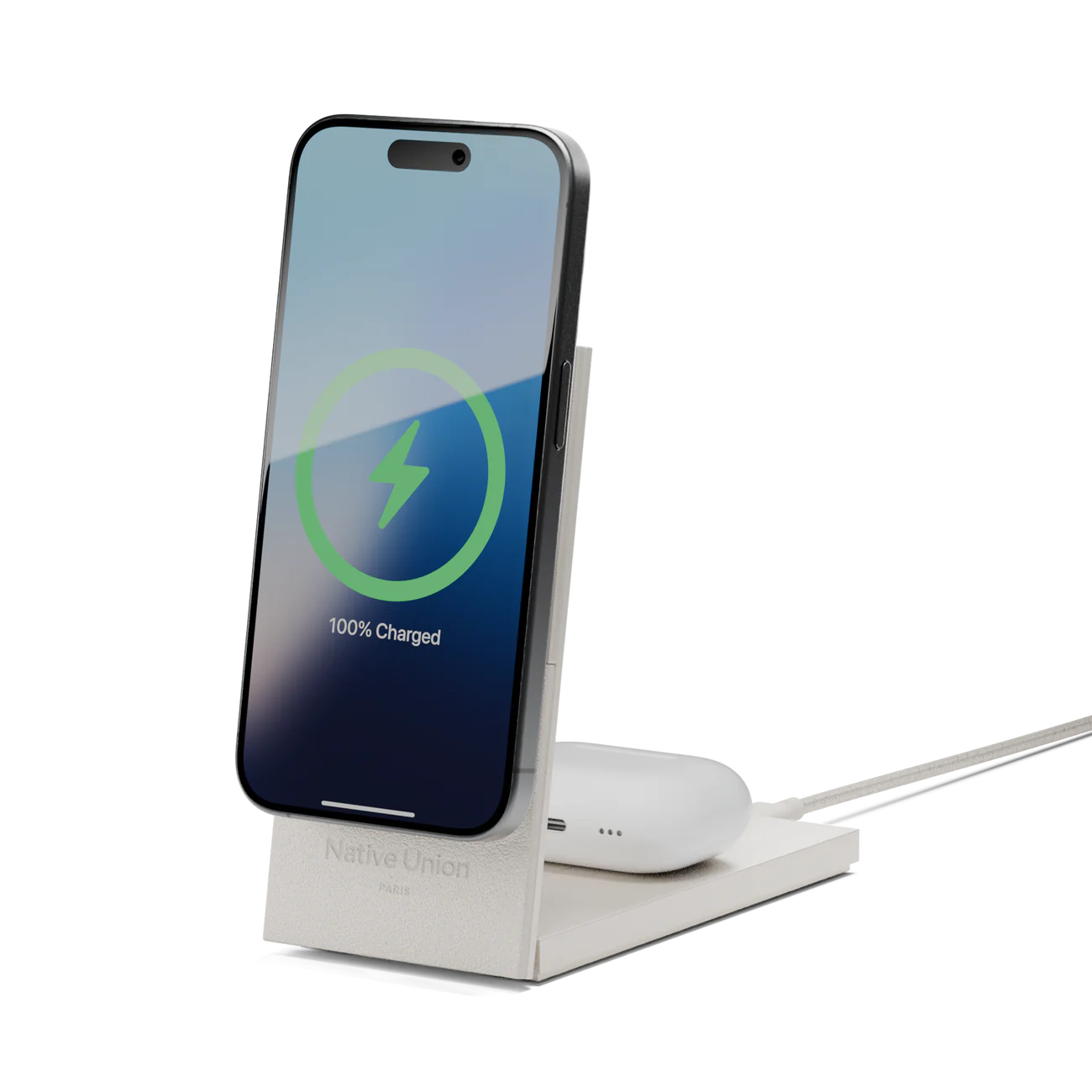 Native Union Rise 2-in-1 Magnetic Wireless Charger | Sandstone