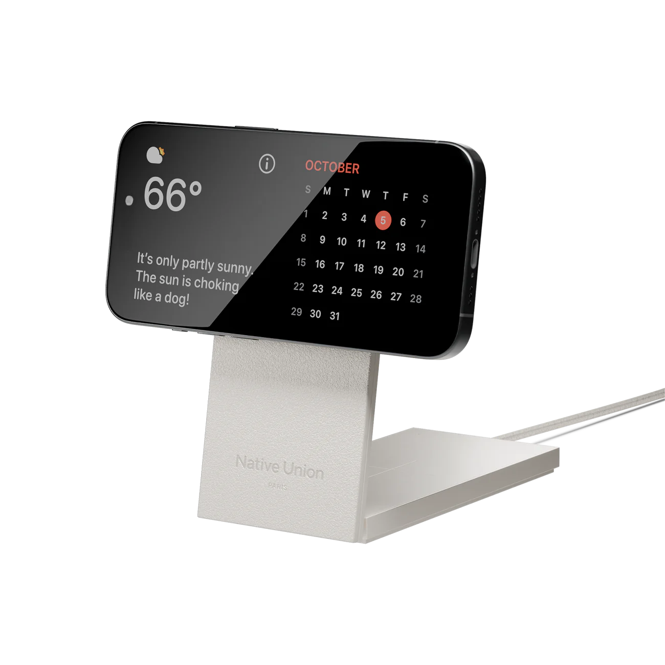 Native Union Rise 2-in-1 Magnetic Wireless Charger | Sandstone