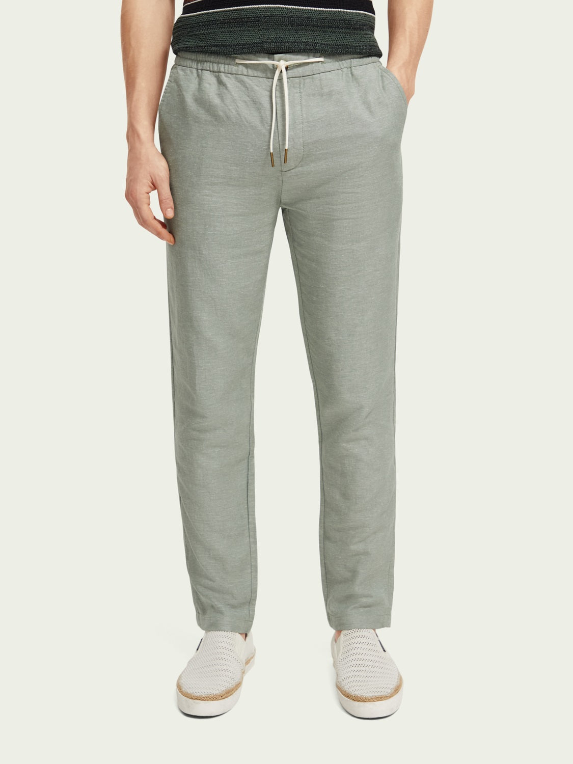 Scotch & Soda Warren Cotton/Linen Jogger | Army