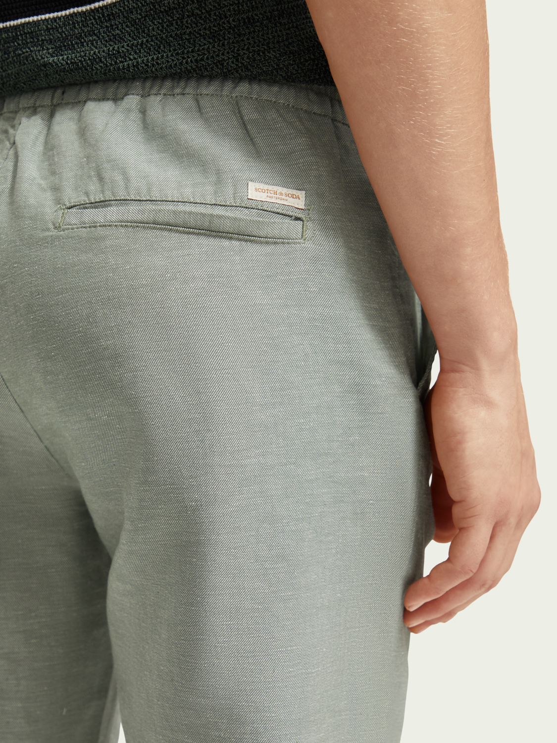 Scotch & Soda Warren Cotton/Linen Jogger | Army