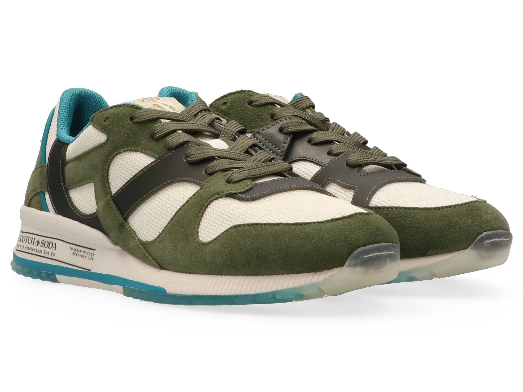 Scotch & Soda Vivek Trainers | Army Green
