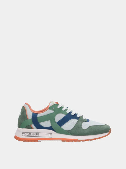 Scotch & Soda Vivek Trainers | Green Blue