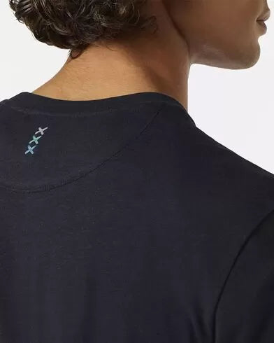 Scotch & Soda 3 Crosses Cotton/Linen T-Shirt | Washed Black