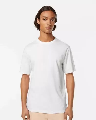 Scotch & Soda 3 Crosses Cotton/Linen T-Shirt | White