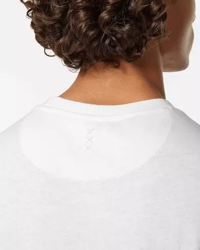 Scotch & Soda 3 Crosses Cotton/Linen T-Shirt | White