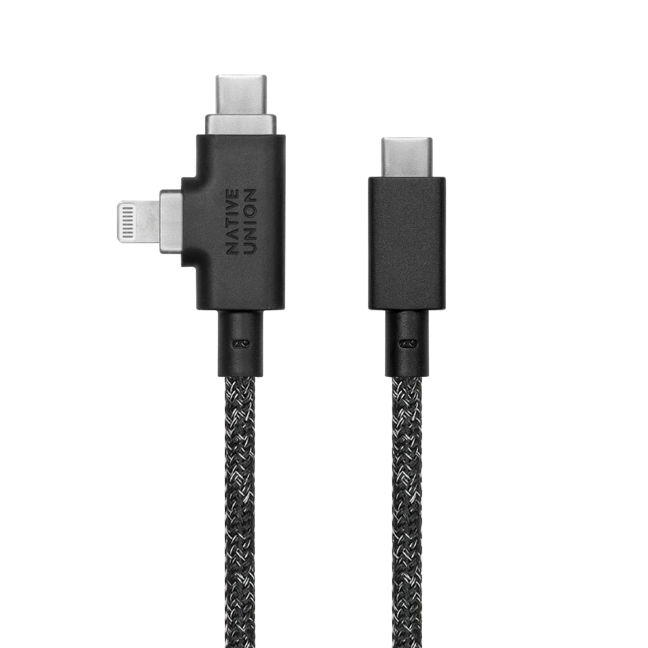 Native Union Belt Cable Duo Pro 240W (USB-C to USB-C & Lightning) | Cosmos