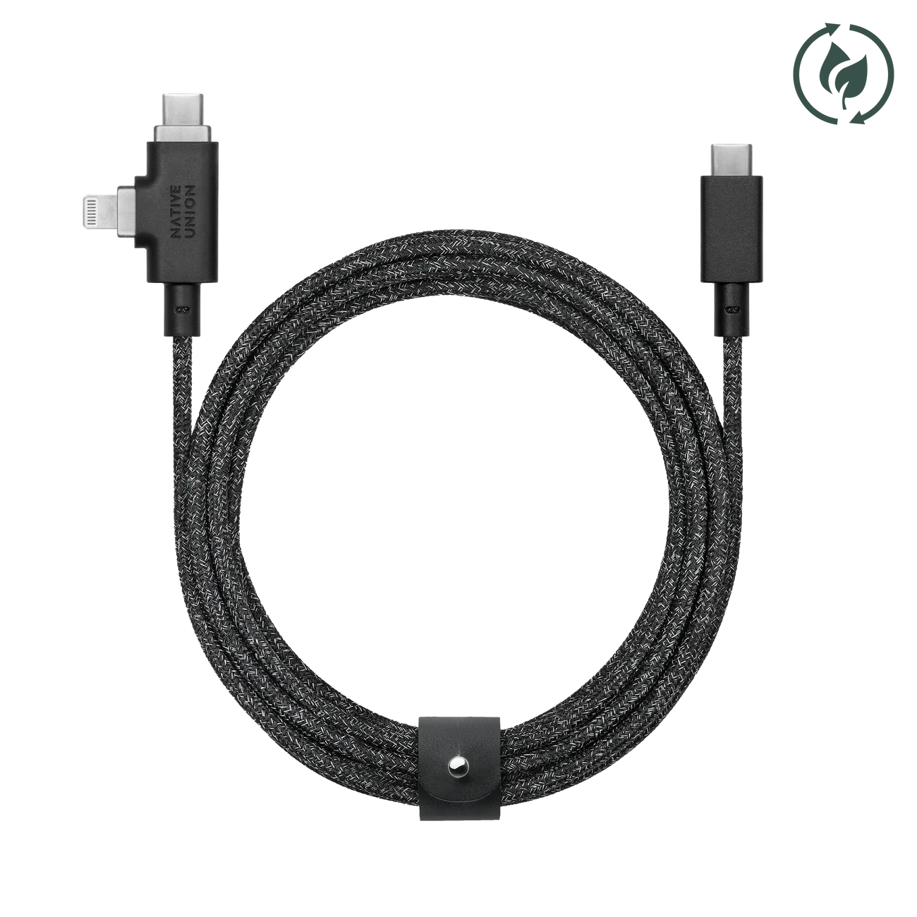 Native Union Belt Cable Duo Pro 240W (USB-C to USB-C & Lightning) | Cosmos