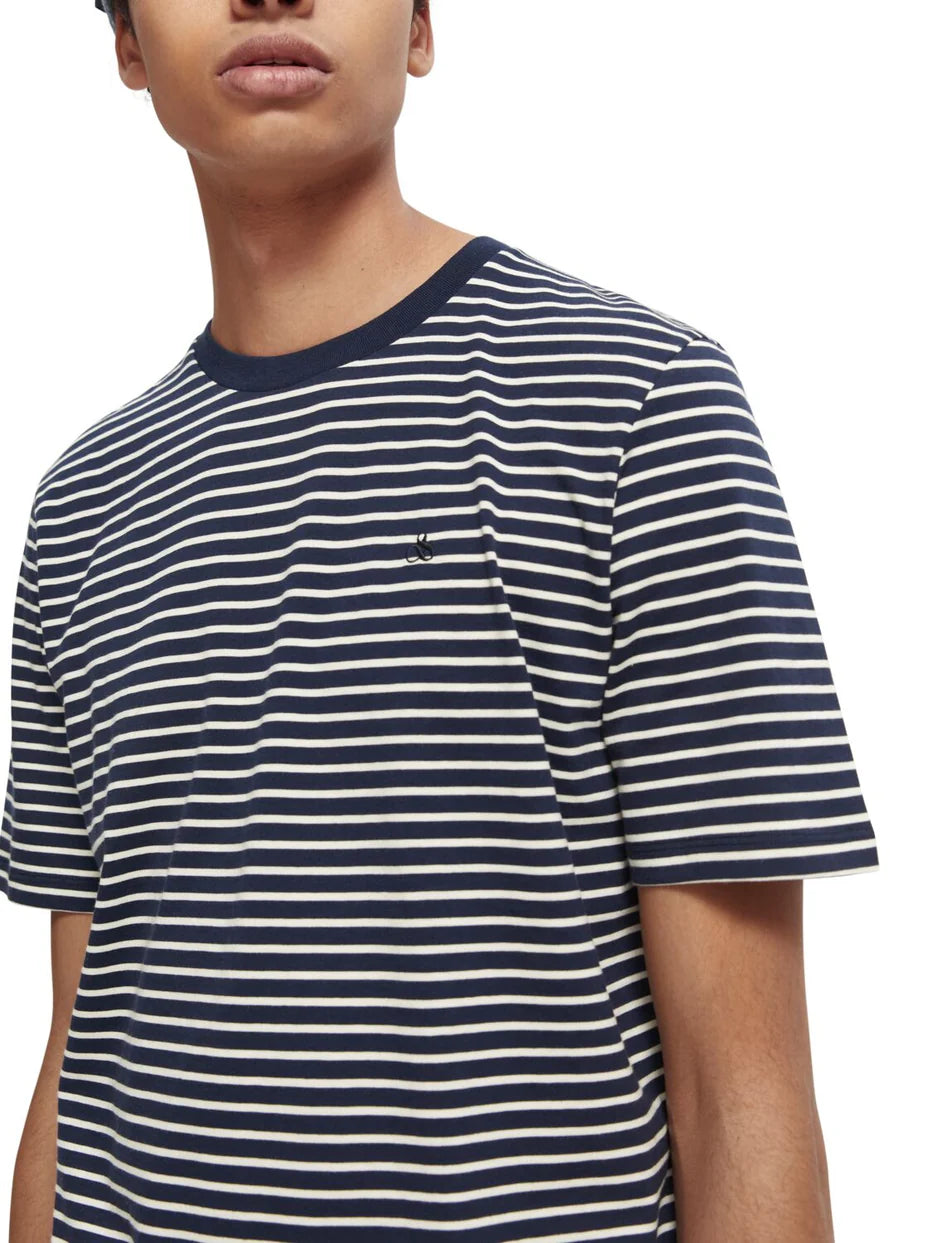 Scotch & Soda Crewneck T-Shirt | Navy Stripe