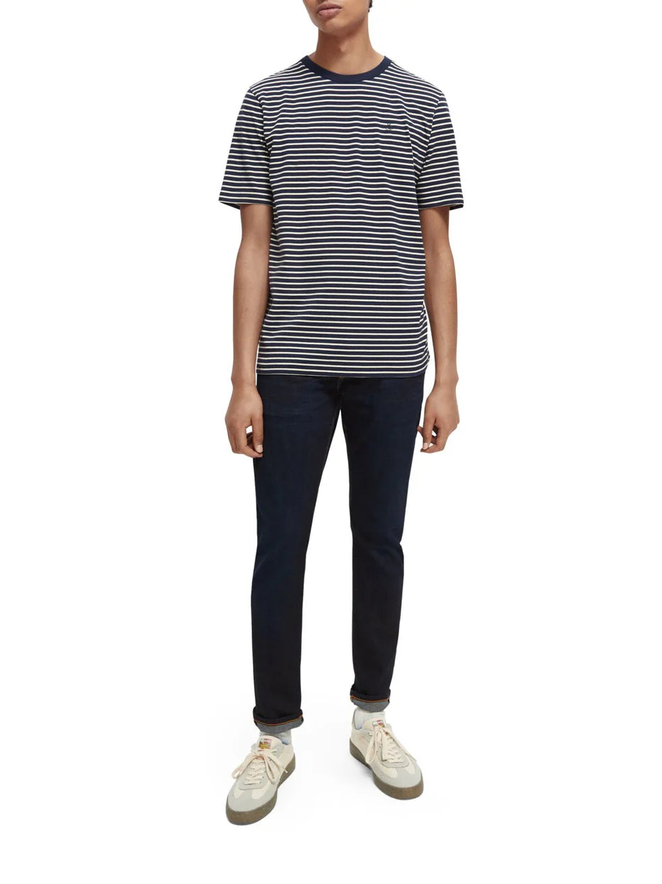 Scotch & Soda Crewneck T-Shirt | Navy Stripe