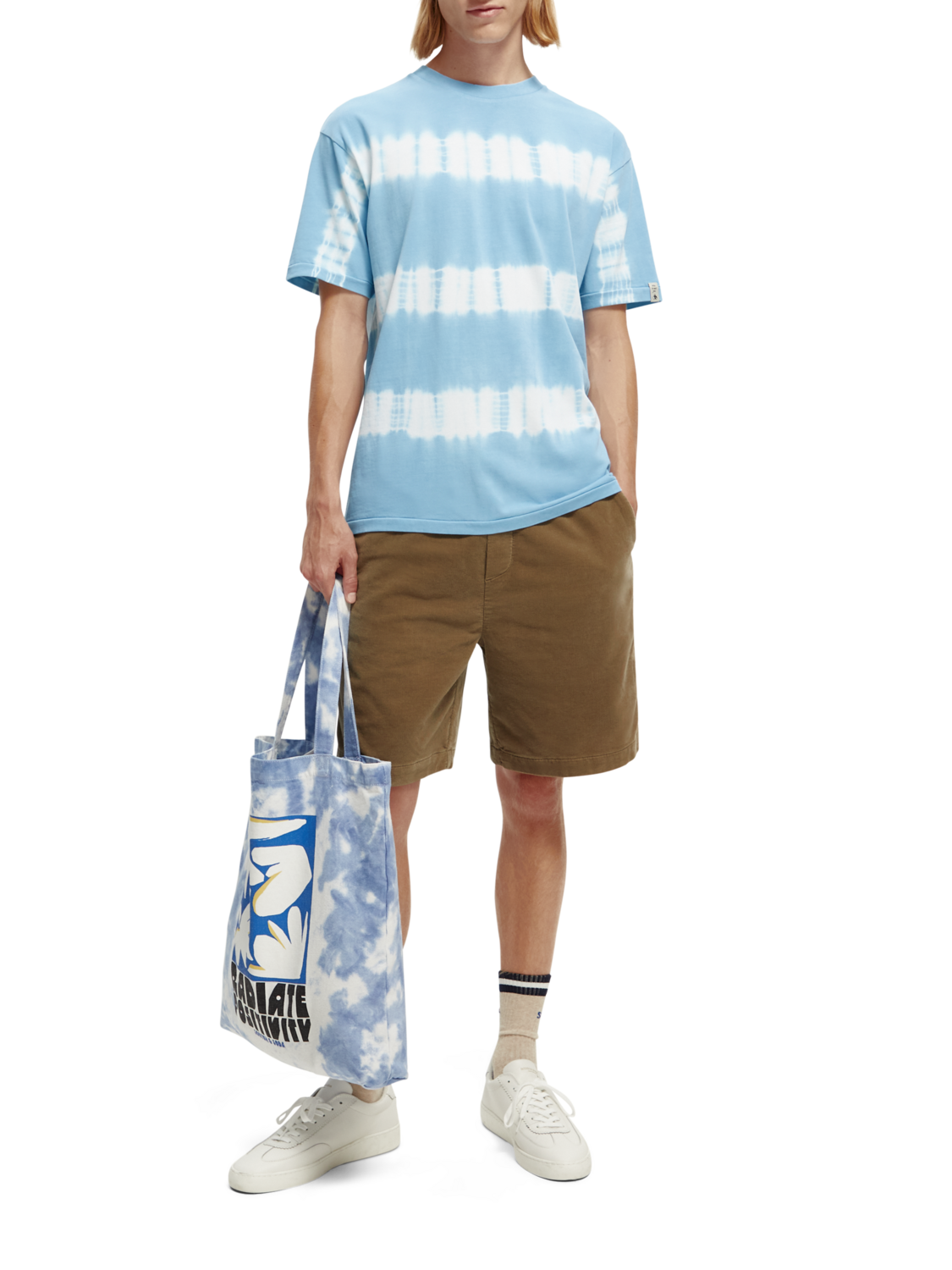 Scotch & Soda Tie Dye T-Shirt | Sky
