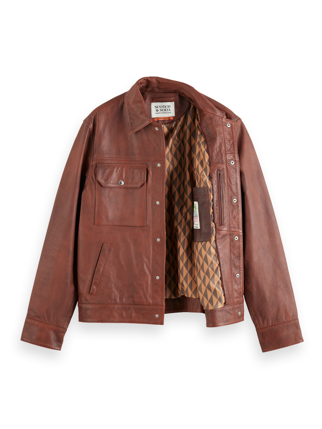 Scotch & Soda Trucker Leather Jacket