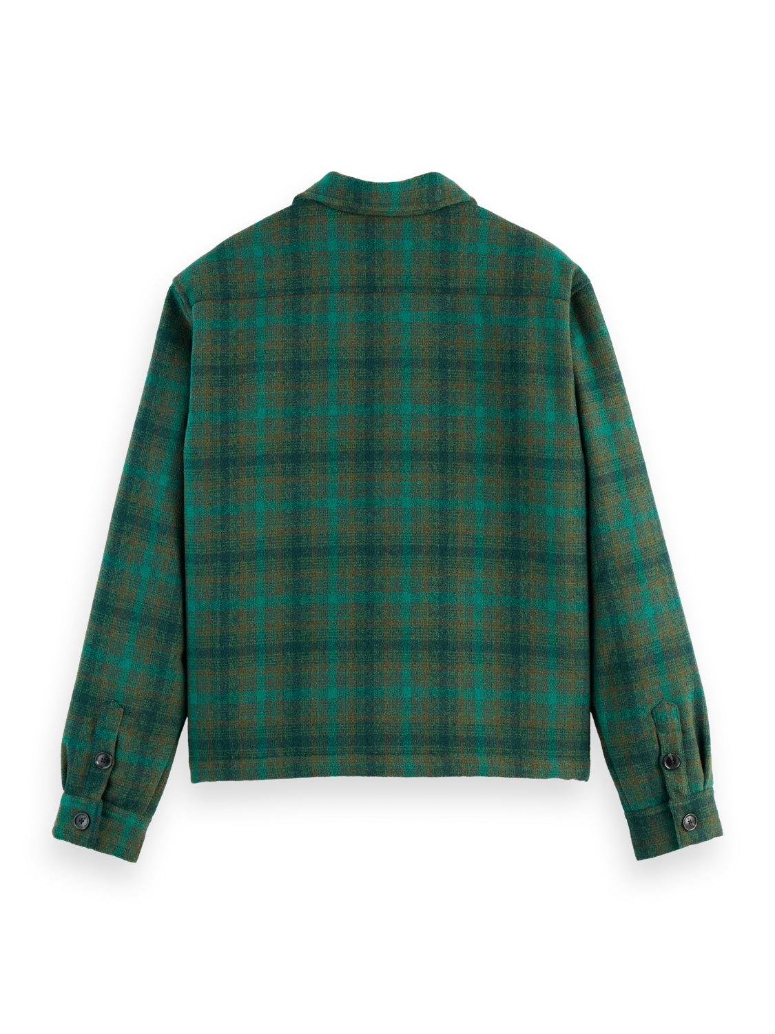 Scotch & Soda Teddy Lined Checked Overshirt | Green Check