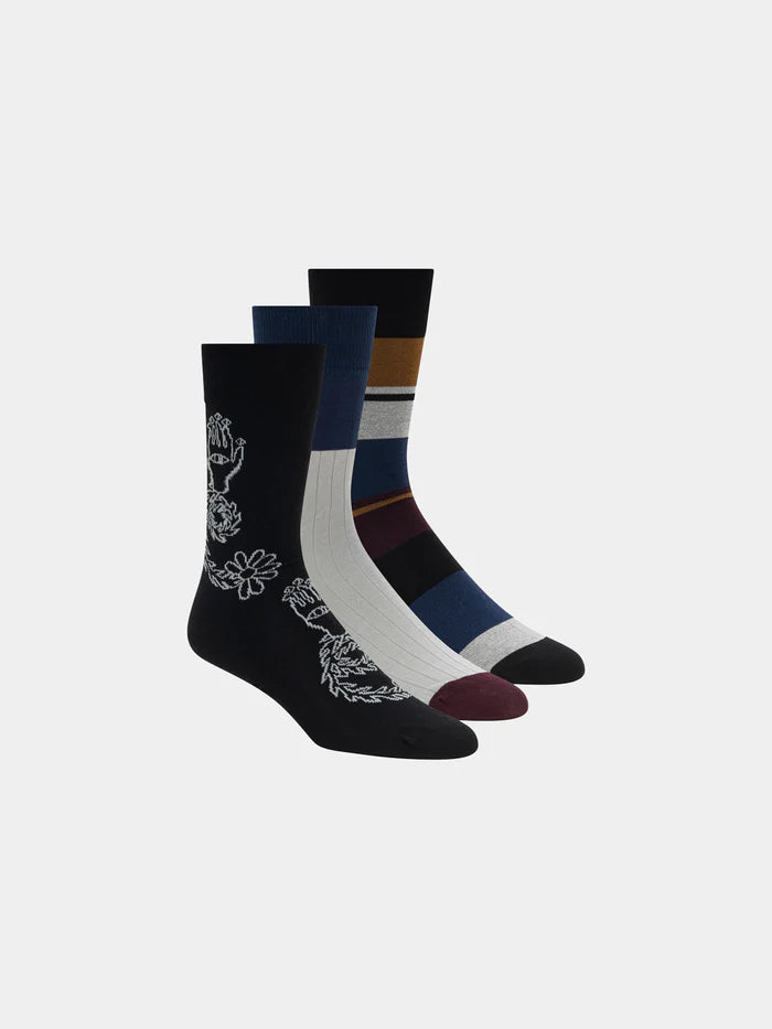 Scotch & Soda 3 Pack Socks | Black