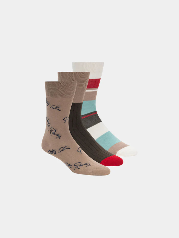 Scotch & Soda 3 Pack Socks | Beige