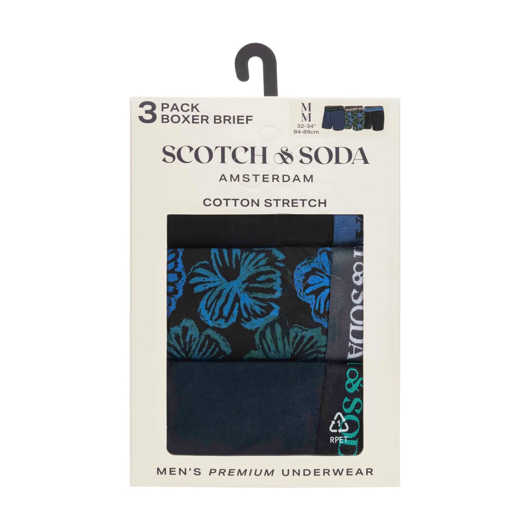 Scotch & Soda 3 Pack Underwear | Blue Green
