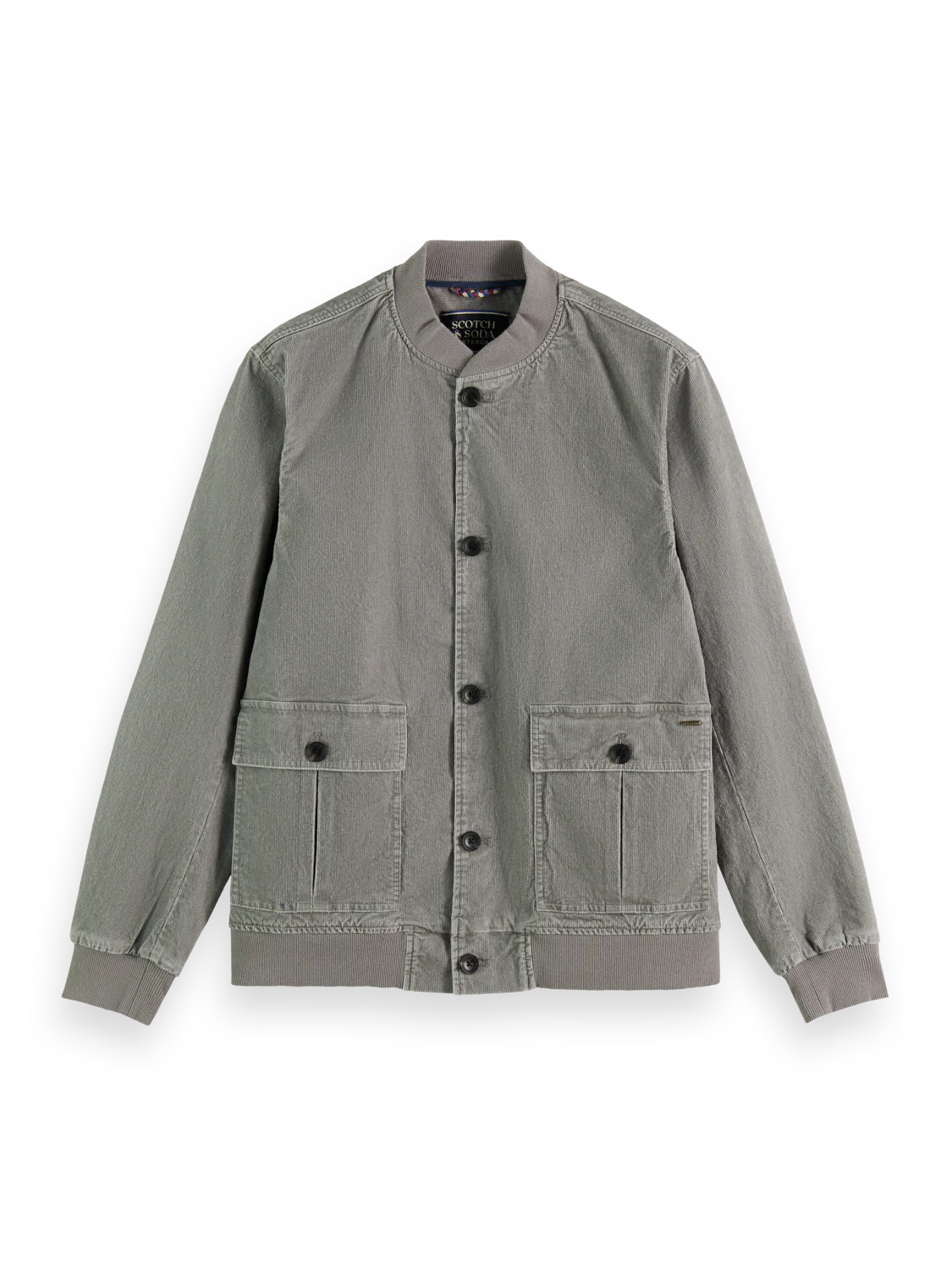 Scotch & Soda Washed Corduroy Bomber | Highway Grey