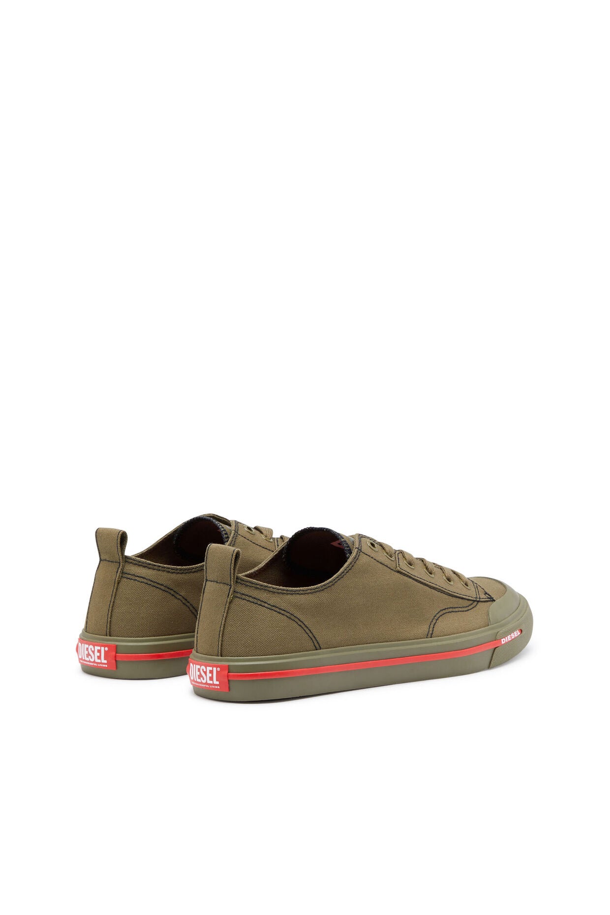 Diesel S-ATHOS LOW Sneakers | Khaki + Red